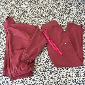 Figs pink jacket & scrub pants